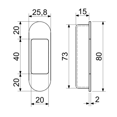 RK.MUS.SALO.CE úchytka na posuvné dveře RK.MUS.SALO.CE úchytka na posuvné dveře