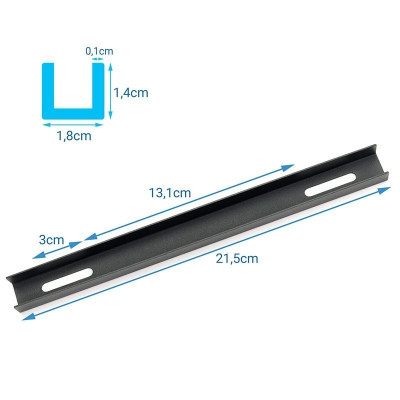 Montážní držák na schránky 13 - 18cm černý Montážní držák na schránky 13 - 18cm černý