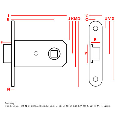 Z006 zadlabací zámek
