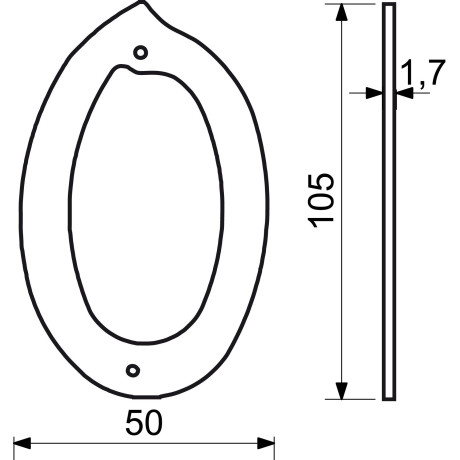 RN.105HR.0.AL.C číslo 105mm černé "0"