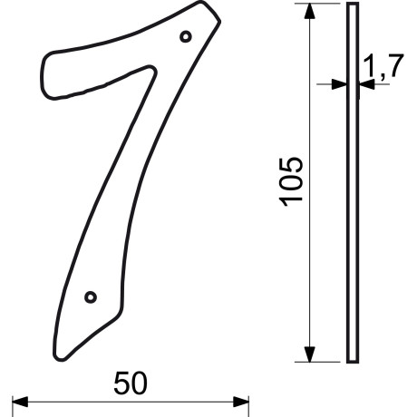 RN.105HR.7.AL.C číslo 105mm černé "7"