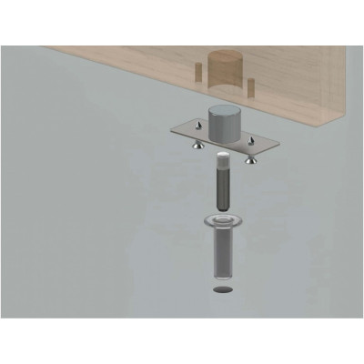 Magnetická skrytá dveřní zarážka Ni-broušený Magnetická skrytá dveřní zarážka Ni-broušený