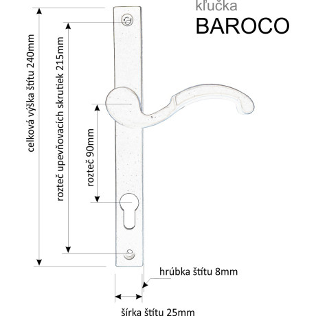 BAROCO klika + klika černá