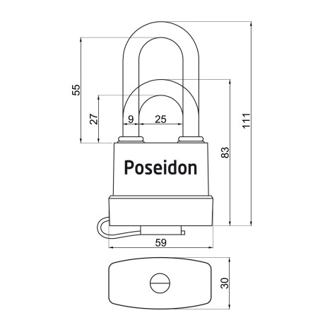 RV Poseidon 50 PL visací zámek