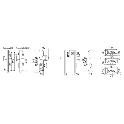 R.701.ZB.CE.TB3 bezpečnostní kování R.701.ZB.CE.TB3 bezpečnostní kování