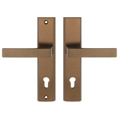 TOTAL vchodová klika-klika bronz 90mm pravá T90PP