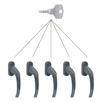 RHW.009.L F7016 univerzální klika na okno antracit SU RHW.009.L F7016 univerzální klika na okno antracit SU