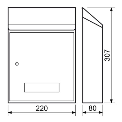 BK.33 poštovní schránka hnědá