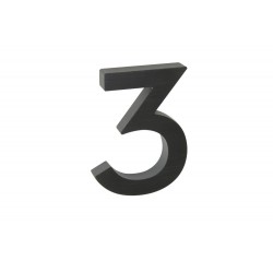 Číslo "3" 3D černé 100mm