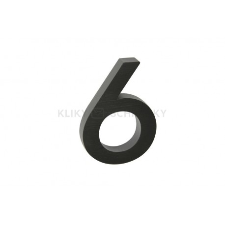 Číslo "6" 3D černé 100mm
