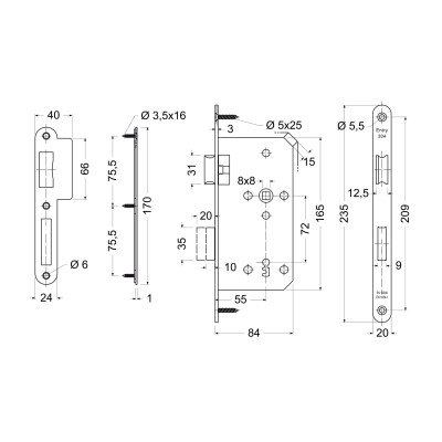 EN.304.BB.72.55.20.PL.CE zadlabací zámek EN.304.BB.72.55.20.PL.CE zadlabací zámek