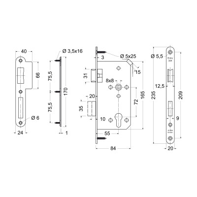 EN.304.PZ.72.55.20.PL.CE zadlabací zámek