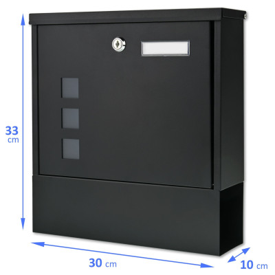 3667 poštovní schránka černá