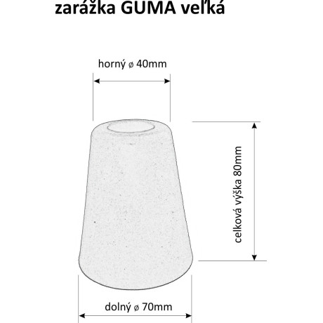 Zarážka GUMA velká bílá