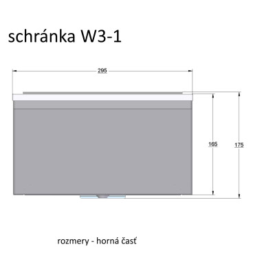 W3 - 1 poštovní schránka RAL7016 / nerez