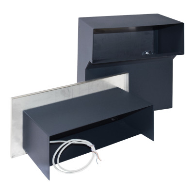 S9 T schránka na zazdění nerez + RAL9006