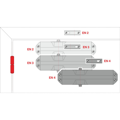 DORMA TS68 s ramenem EN2-4 bílá