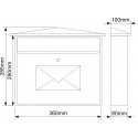 ROBIN poštovní schránka antracit + sklo